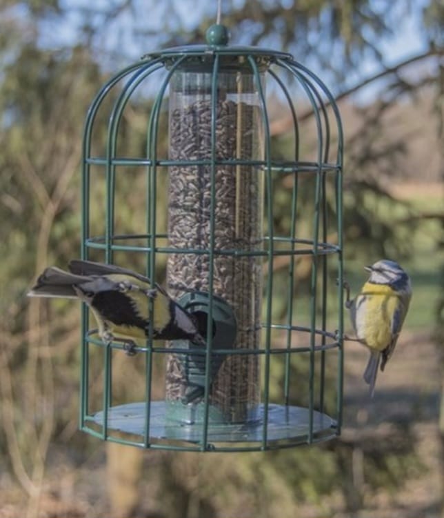 Selectieve voedersilo voor kleine vogels