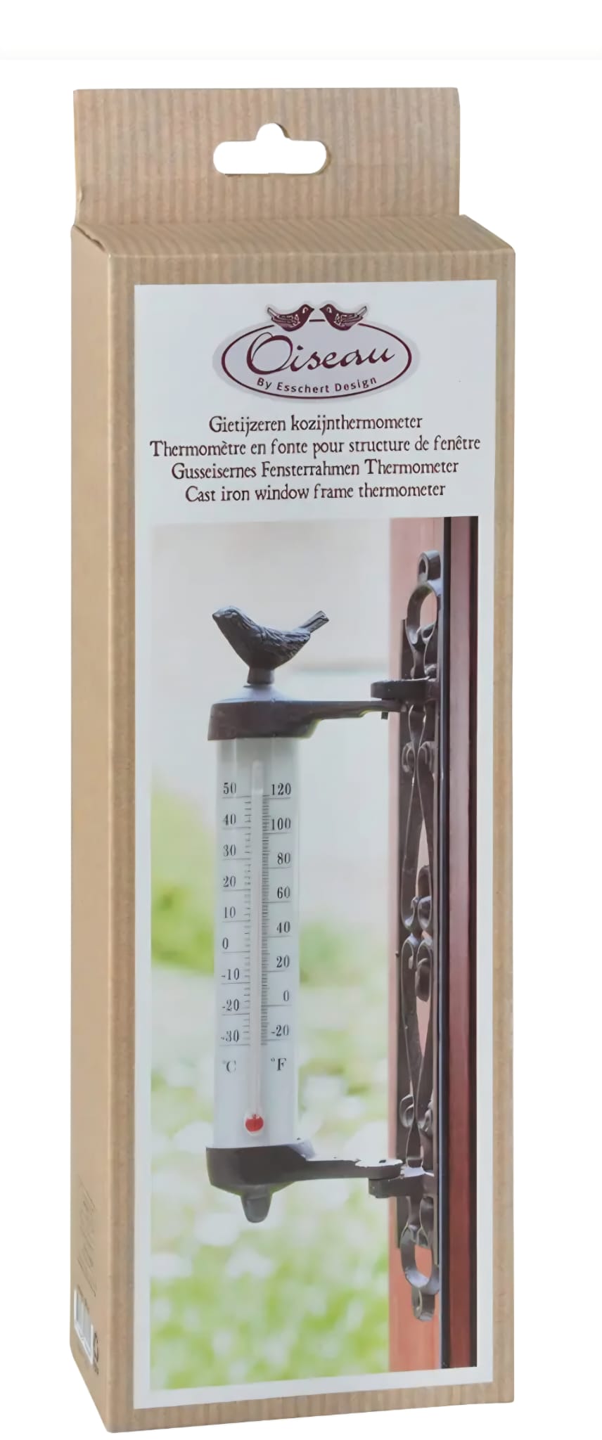 Wandthermometer vogel in giftbox